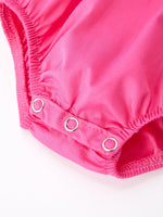 Rylee Faith Designs - Girls Bow Smocking Embroidery Hot Pink Romper - alternate view 4
