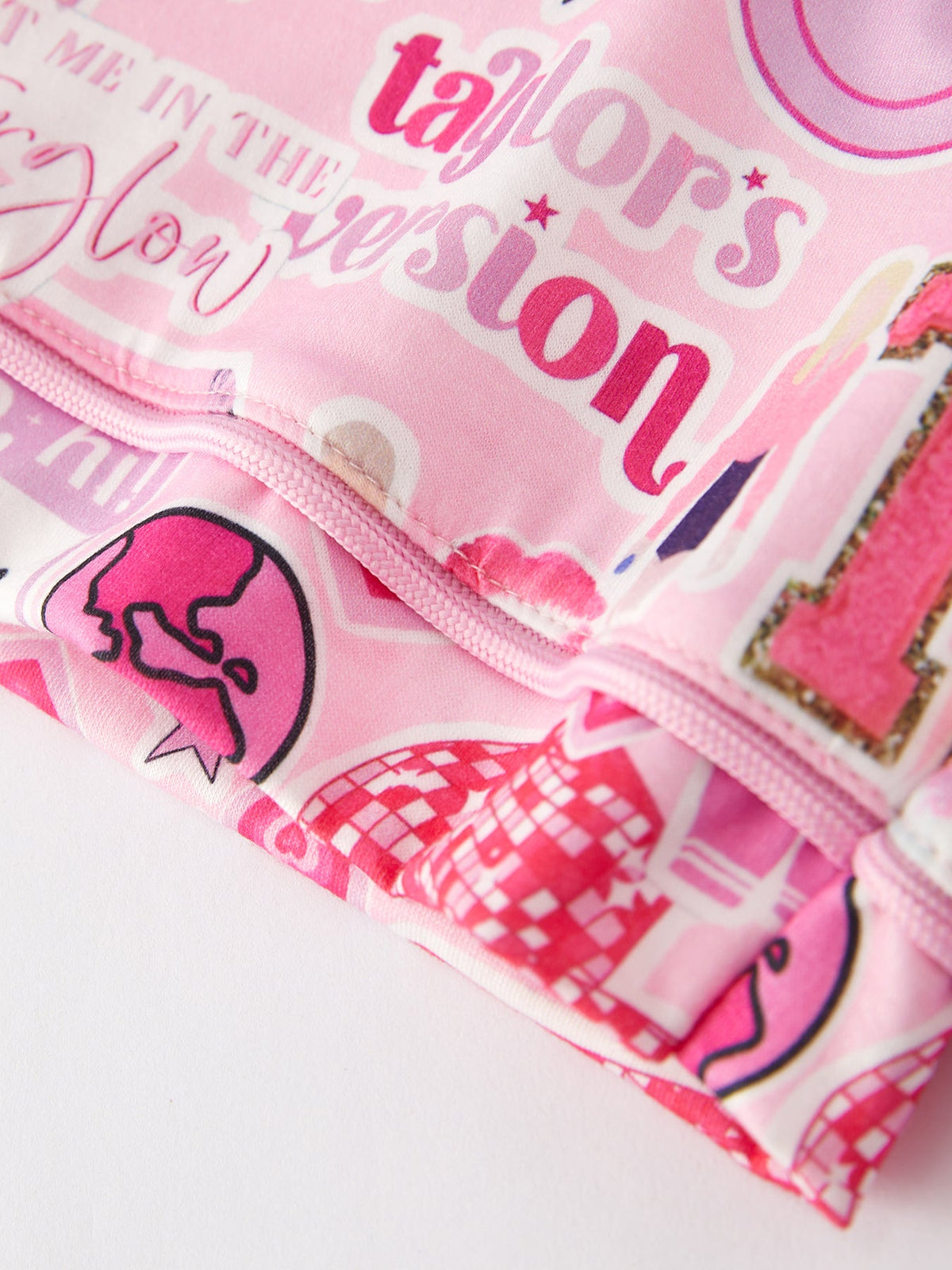 Rylee Faith Designs - Pink TS Lapel Button Short Sleeve Shorts Pajama Set - alternate view 9