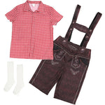 Cute Plaid Suspender Pants Performance Costume - Cindi Book