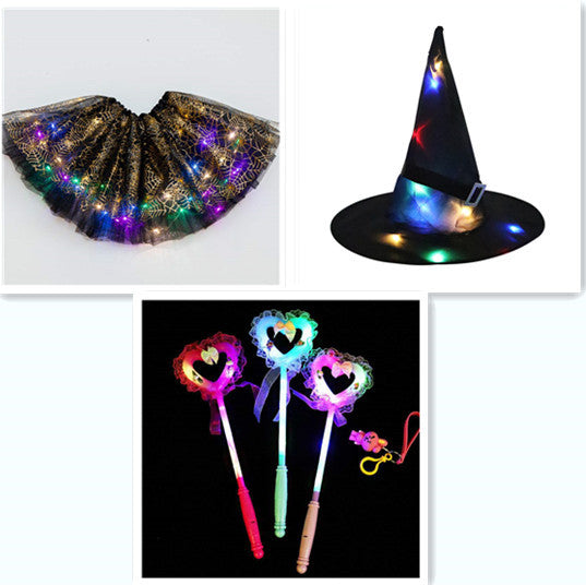 Magical & Luminous  LED Princess Halloween Tutu Skirt Sequins Shiny Skirt - Cindi Book