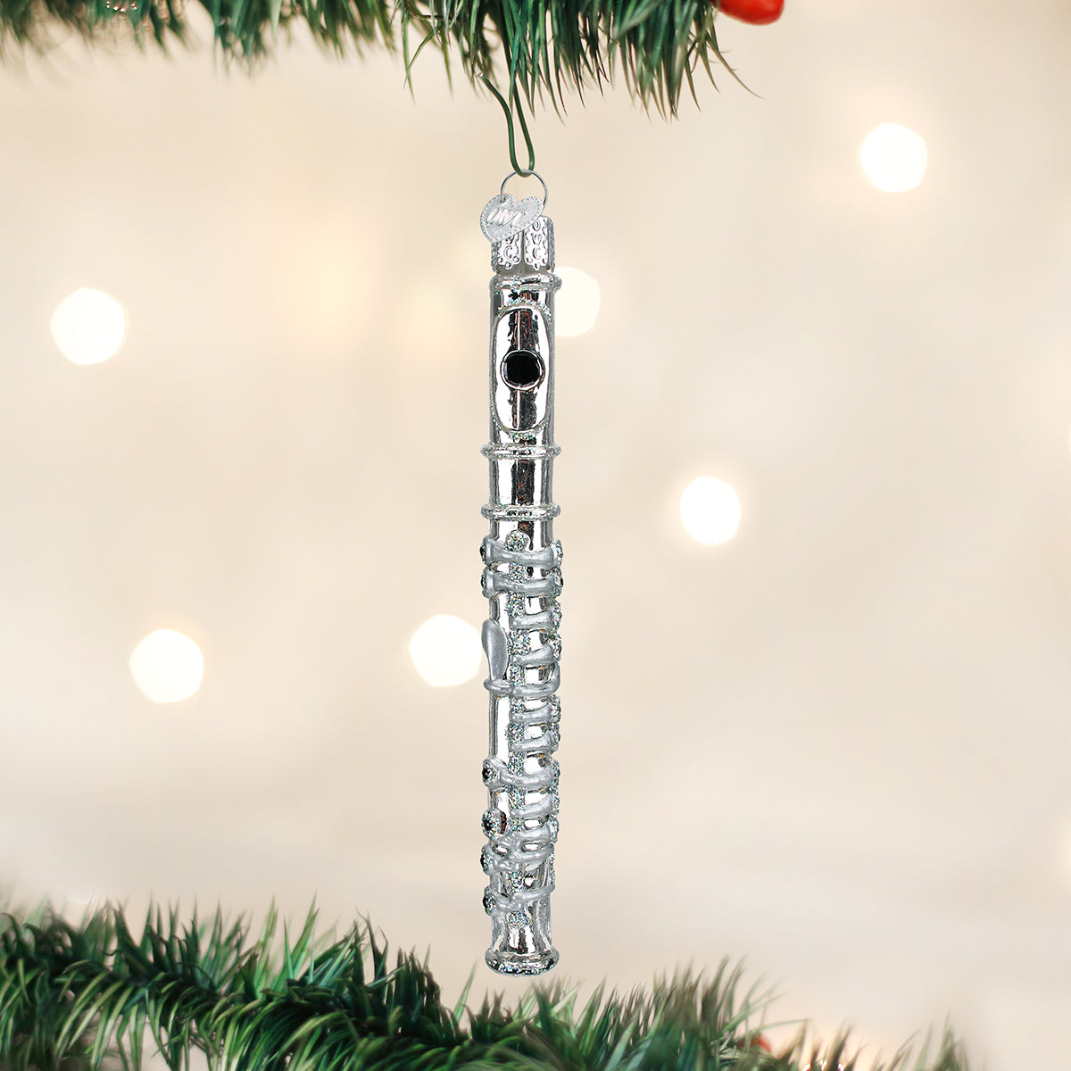 Old World Christmas Flute Ornament - hand-blown glass Christmas tree ornament