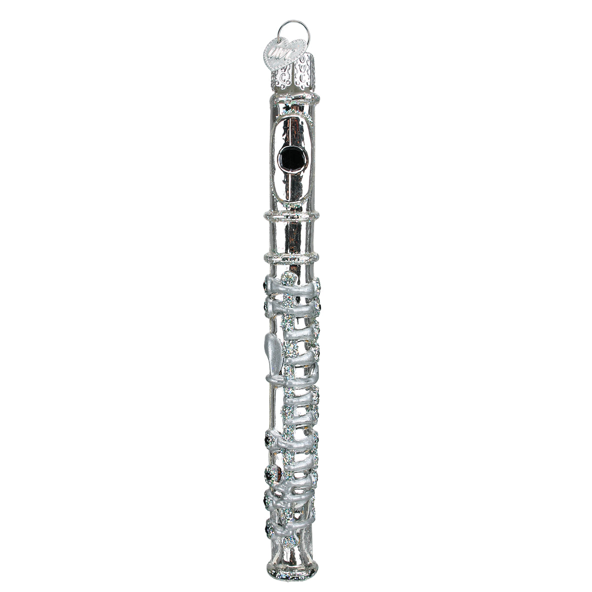 Old World Christmas Flute Ornament - hand-blown glass Christmas tree ornament (view 3)