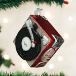 Old World Christmas Record Player Ornament - hand-blown glass Christmas tree ornament