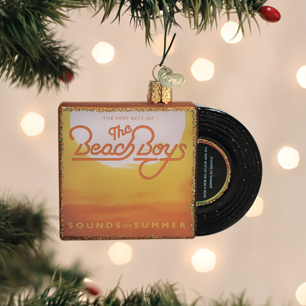 Old World Christmas Sounds Of Summer Album Cover Ornament - hand-blown glass Christmas tree ornament