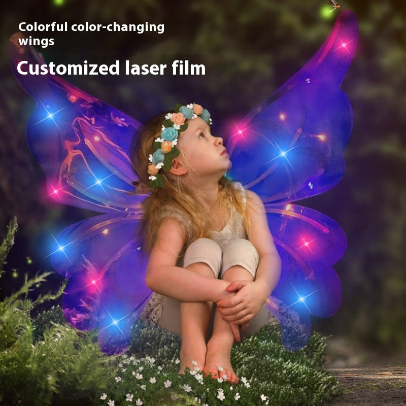 Light-emitting Children's Electric Butterfly Wings Back Decoration Angel Little Fairy Toy - Cindi Book