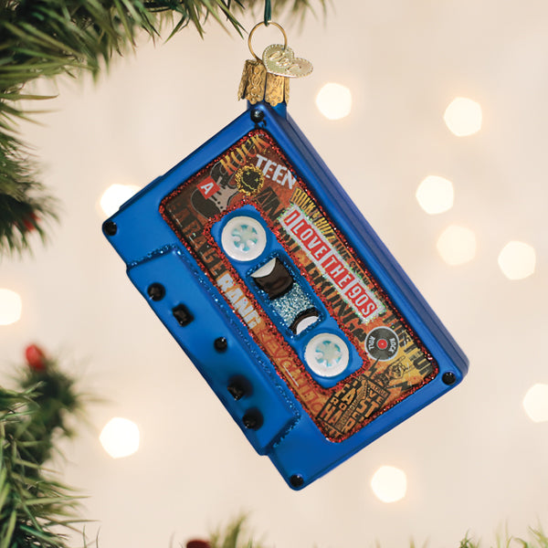 Old World Christmas I Love The 90s Ornament - hand-blown glass Christmas tree ornament
