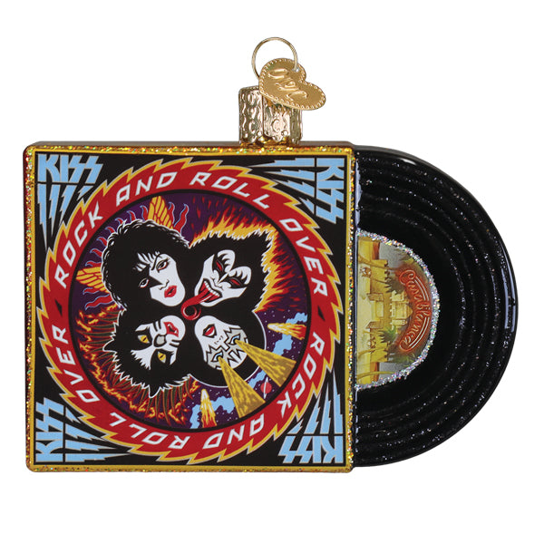 Old World Christmas Rock And Roll Over Album Ornament - hand-blown glass Christmas tree ornament (view 2)