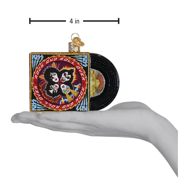 Old World Christmas Rock And Roll Over Album Ornament - hand-blown glass Christmas tree ornament (view 5)