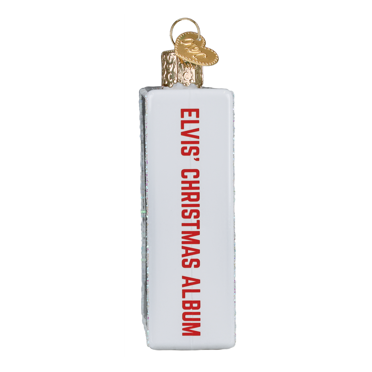 Old World Christmas Elvis' Christmas Album Ornament - hand-blown glass Christmas tree ornament (view 5)