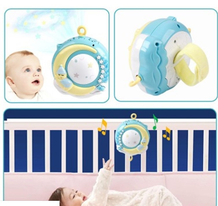 Baby Rattles Crib Mobiles Toy Holder Rotating Mobile Bed Bell Musical Box Projection Newborn Infant Baby Boy Toys - Cindi Book