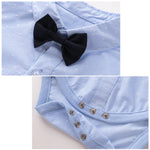 Baby boy short sleeve suit summer baby British overalls - Cindi Book