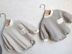 Striped Turtleneck Romper Bag Fart Sweater Loose And Casual - Cindi Book