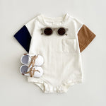 Baby's Comfortable Crew Neck Casual Triangle Jumpsuit - Cindi Book