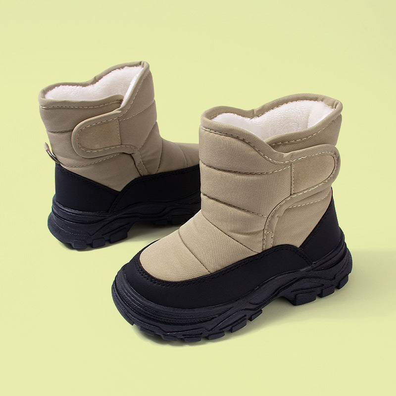 Warm Thick-soled Boots For Boys High-top Insulated Cotton Sneakers - Cindi Book