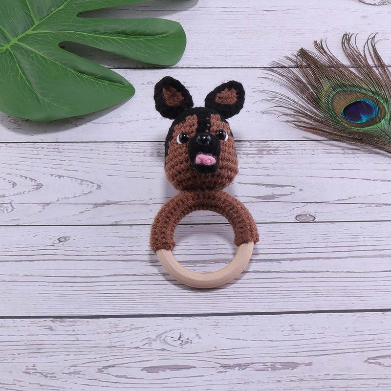 Baby Rattle Hand Woven Cartoon Animal Bracelet Newborn Soothing Doll - Cindi Book