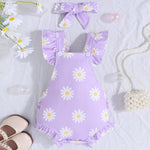Short Sleeve Casual Rompers Jumpsuit Girls With Headdress - Cindi Book