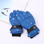 Outdoor Sports Riding Fleece-lined Thickened Finger Children's Ski Gloves - Cindi Book