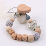 Baby products soothing beech wood mouth chain clip - Cindi Book