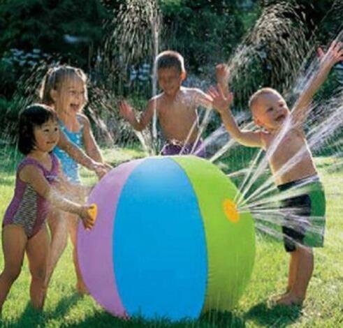nflatable Spray Water Ball Childrens Summer Outdoor Swimming Beach Pool Play The Lawn Balls Playing Smash Funny Toy - Cindi Book