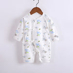 Baby's Cotton Long-sleeved Lace-up Butterfly Jumpsuit - Cindi Book