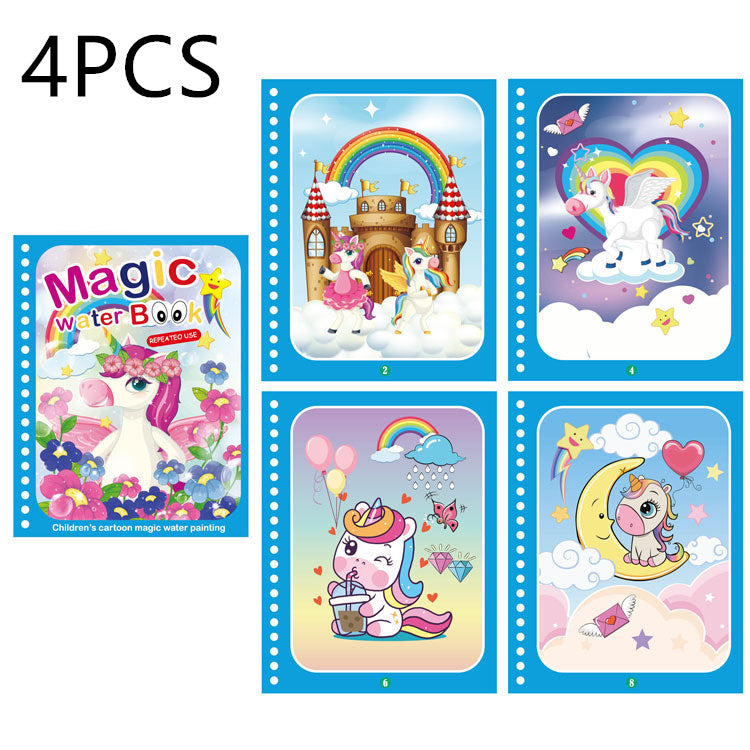Children's Creative Magic  Water Painting Book - Cindi Book