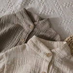 Cotton And Linen Shirt Korean Children's Fashion Top - Cindi Book