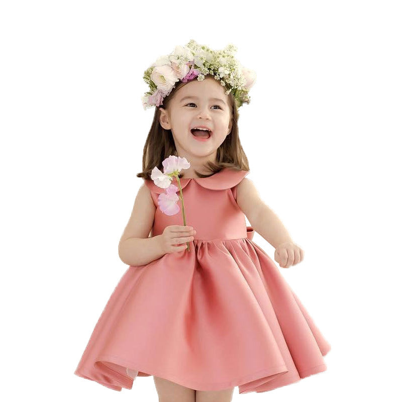 Summer Puffy Yarn Western-style Dress Female Baby One-year-old Dress Birthday Flower Girl Children's Skirt - Cindi Book