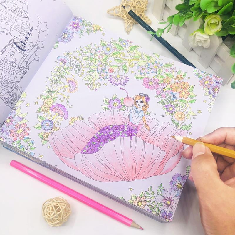 Elementary School Student Coloring Book Secret Garden Decompression - Cindi Book