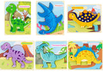Baby Wooden Cartoon Dinosaur 3D Puzzle Jigsaw for Kids Montessori Early Learning Educational Puzzle Toys - Cindi Book