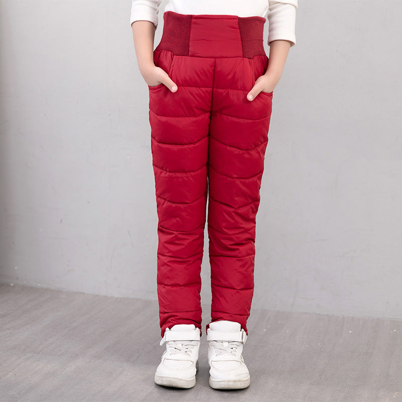 Children's High-waisted Warm Cotton Trousers - Cindi Book