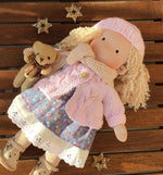 Handmade Plush Doll Golden Curly Girl Finished Product - Cindi Book