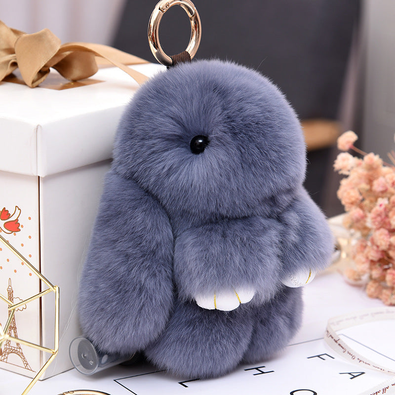 Fashionable Cotton Cute Rabbit Keychain Pendant - Cindi Book