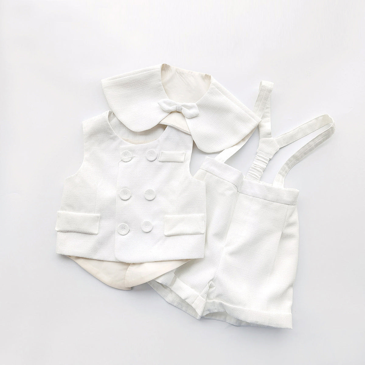Casual White Children Vest Suit - Cindi Book
