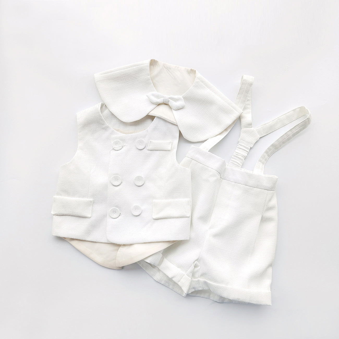 Casual White Children Vest Suit - Cindi Book