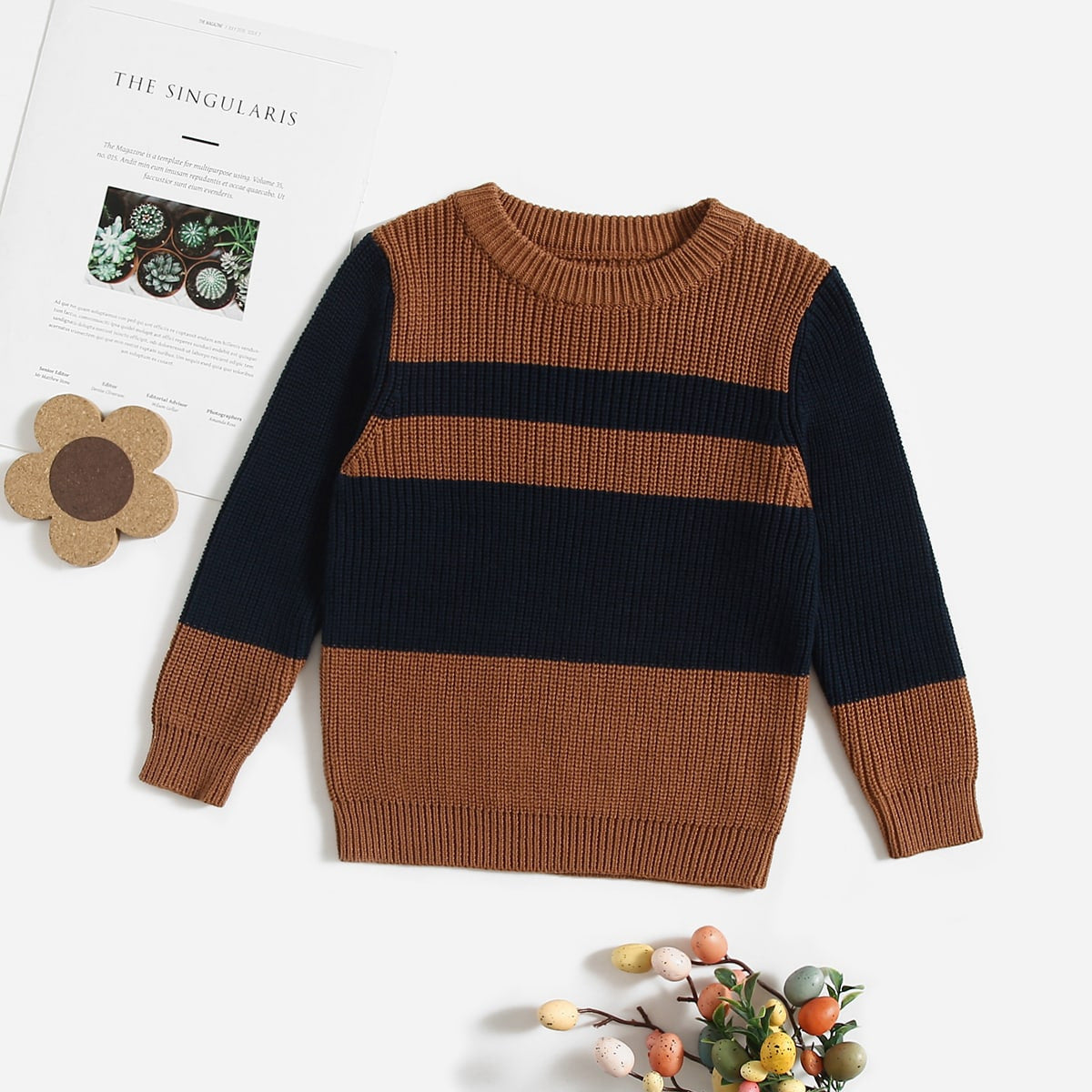Boys Chunky Knit Sweater - Soft & Warm Cable Knit Pullover for Toddler & Kids - Comfortable Winter Apparel for Boys
