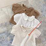 Baby Girl Cute Lapel Short-sleeved Blouse T-shirt - Cindi Book