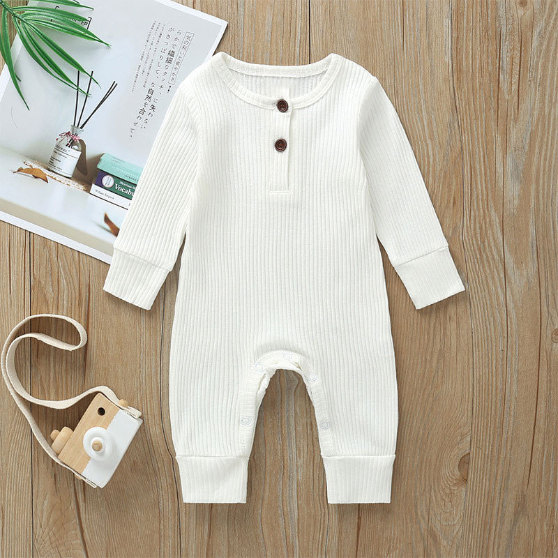 New Baby Jumpsuit Sunken Stripe Trousers Romper Western Style - Cindi Book