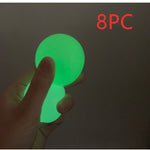 Luminous Sticky Ball Toys Sticky Wall Home Party Games Glow In The Dark Novelty Toys Decompression Squeeze Toy - Cindi Book