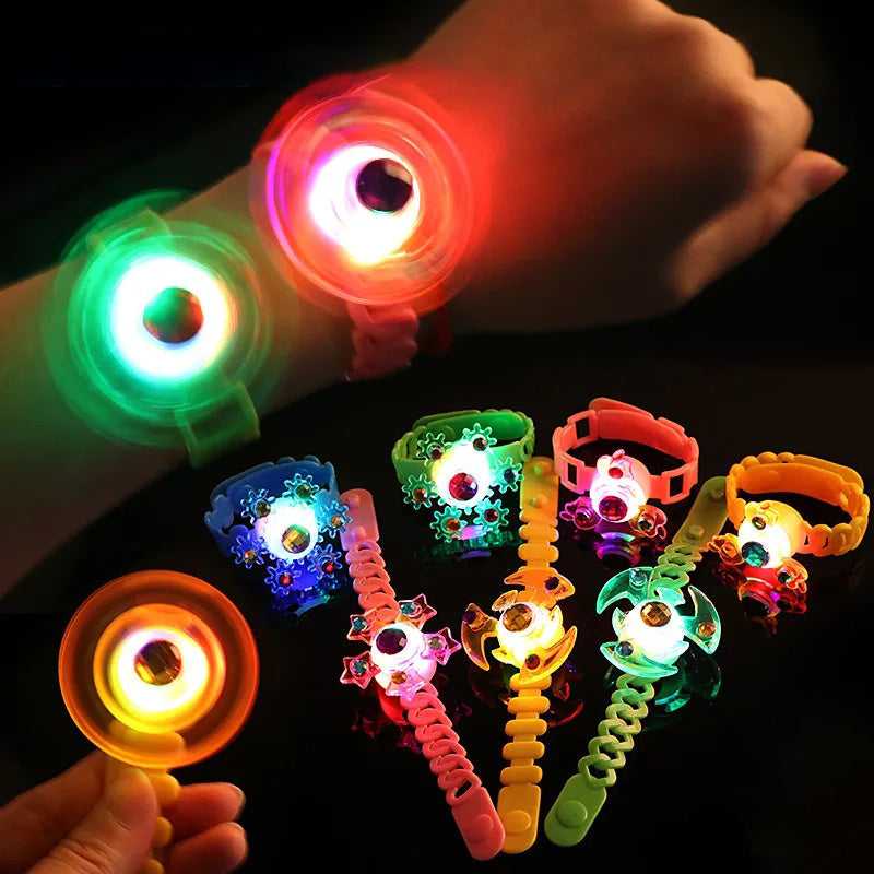Luminous LED Light Fidget Spinner Hand Top Spinners Glow In Dark Light EDC Figet Spiner Finger Stress Relief Toys Kid's Bracelet - Cindi Book