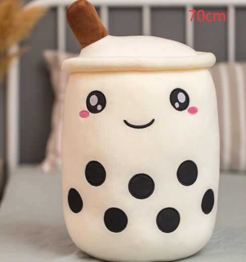 Cute Fruit Drink Plush Stuffed Soft Strawberry Milk Tea Plush Boba Tea Cup Toy Bubble Tea Pillow Cushion Kids Gift - Cindi Book