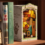 Rolife Floral Corner DIY Book Nook Shelf Insert Kit 3D Wooden Dollhouse For Gift - Cindi Book