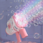 Bubble Gun Rocket Soap Bubble Machine Electric Space Launcher Continues To Produce Bubbles With LED Light - Cindi Book