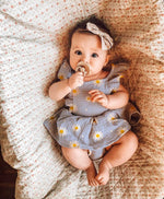 Strap Four-color Chrysanthemum One-piece Romper Dress Triangle Romper Headband - Cindi Book