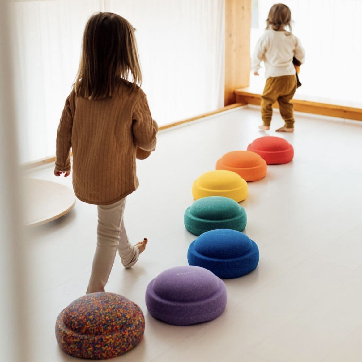 Rainbow River Crossing Stone Children's Balance Training Puzzle Toy - Cindi Book