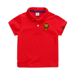 Summer Elastic Cotton Solid Color Short Sleeve  Men''s And Women''s Cartoon Polo T-shirt - Cindi Book
