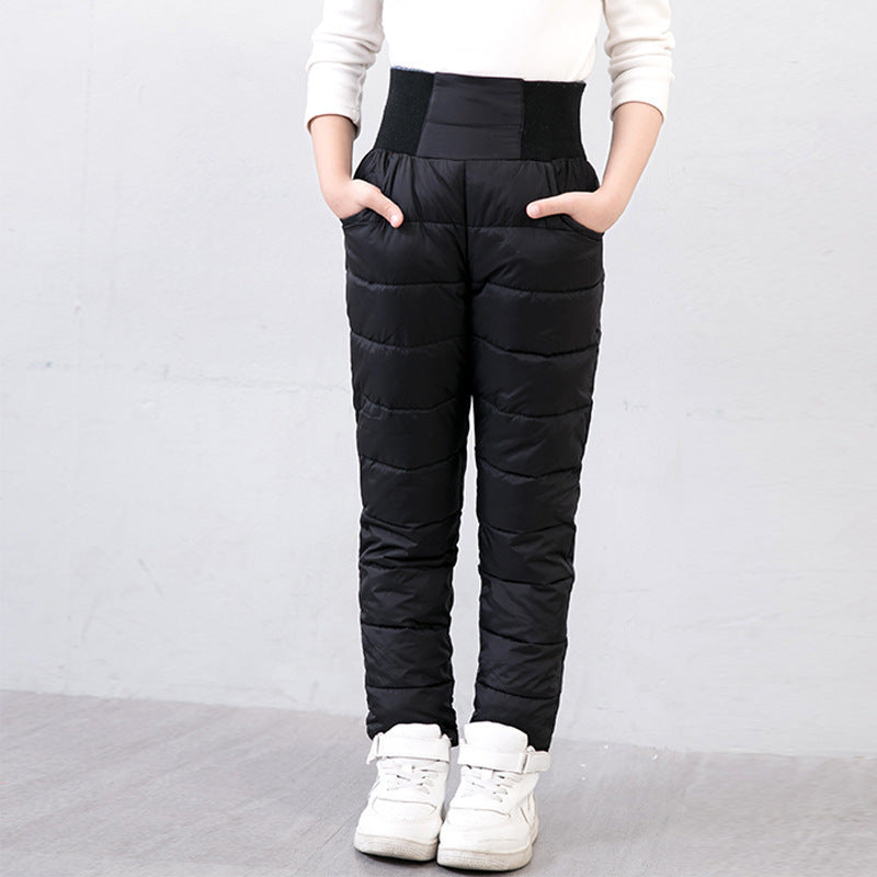 Children's High-waisted Warm Cotton Trousers - Cindi Book