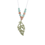 New Baby Products Silicone Leaf Teether Necklace - Cindi Book
