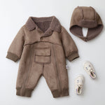 Fur One-piece Hooded Jumpsuit Children's Romper Outwear - Cindi Book