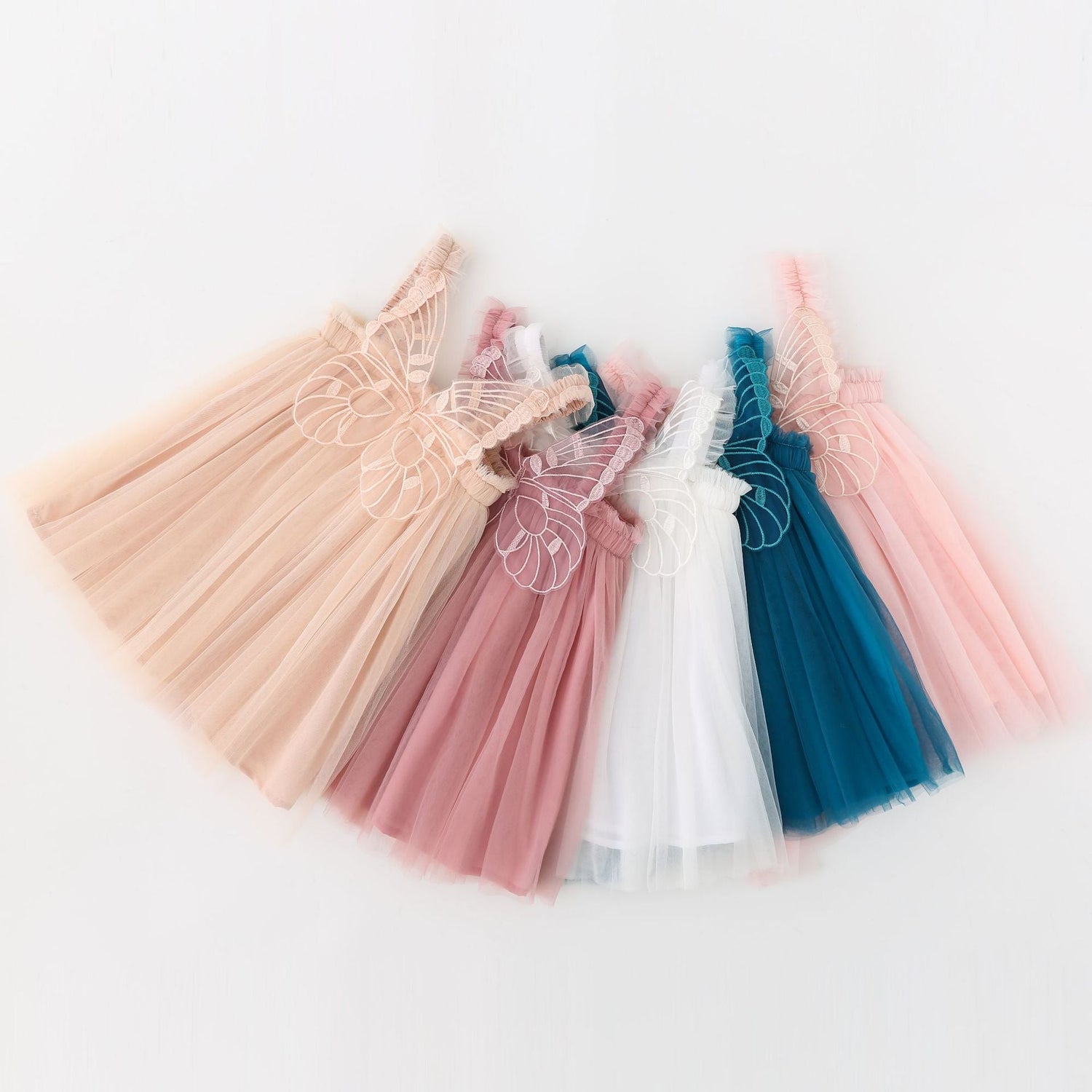 Children's Mesh Dress Sling Birthday Dress Pettiskirt Three-dimensional Angel Wings Fairy Fashionable Skirt - Cindi Book