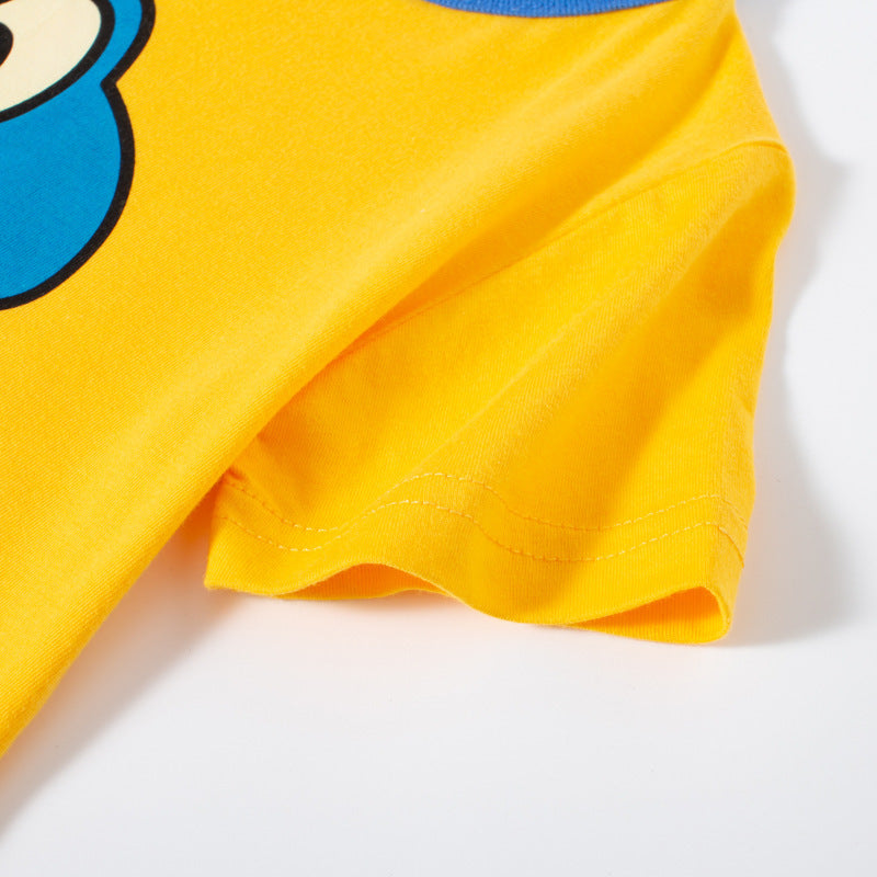 Cartoon Three-dimensional Dinosaur Boys' T-shirt Summer Korean Cartoon - Cindi Book